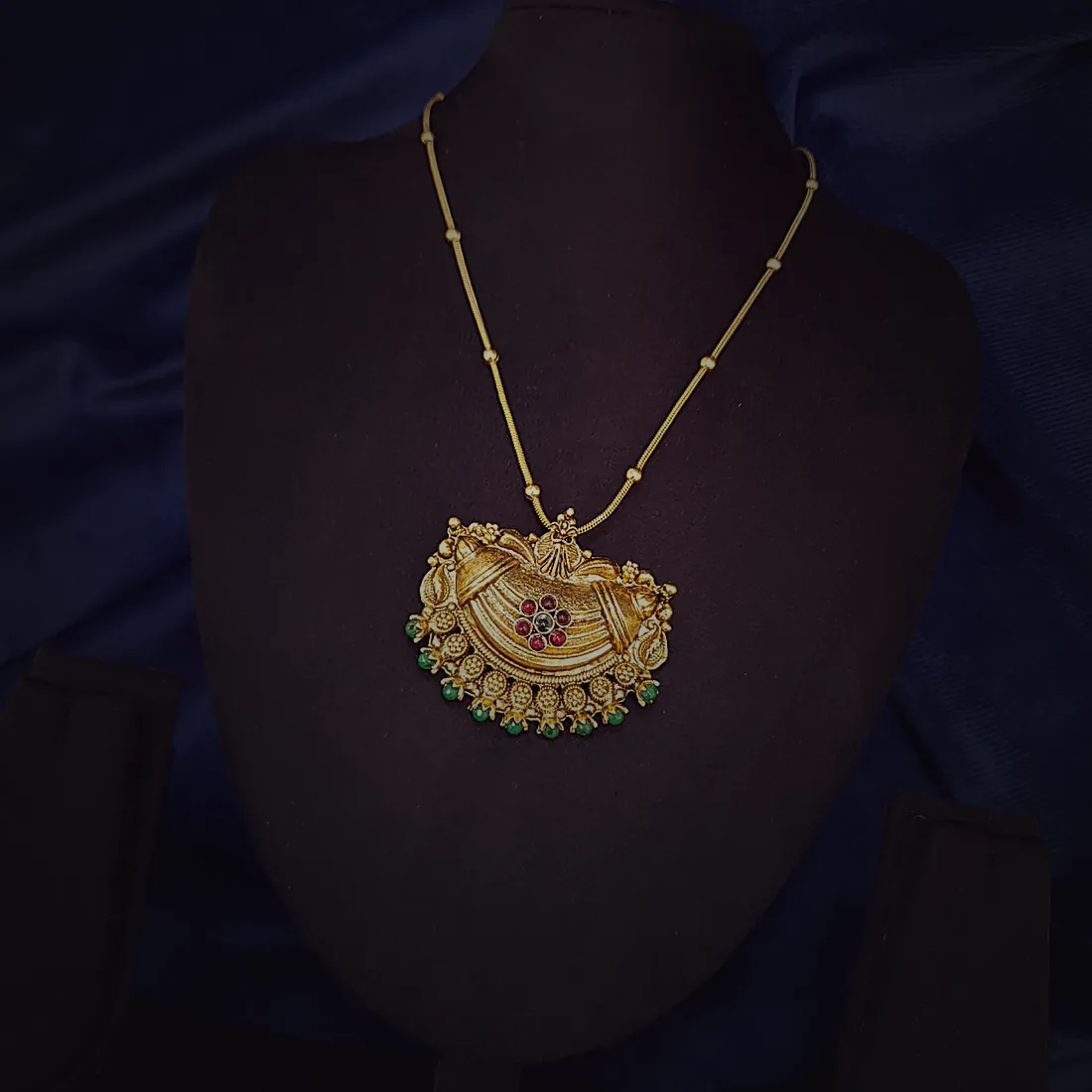 Peacock Pendant Antique Chain