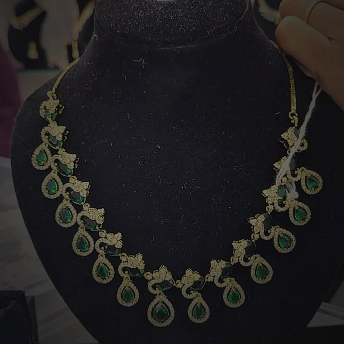 Green Teardrop Necklace