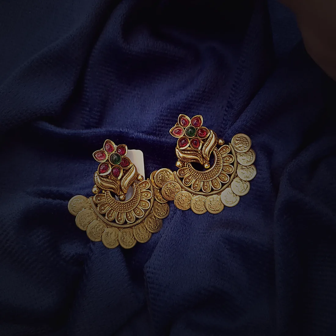 Peacock Coin Kanbali Jhumka