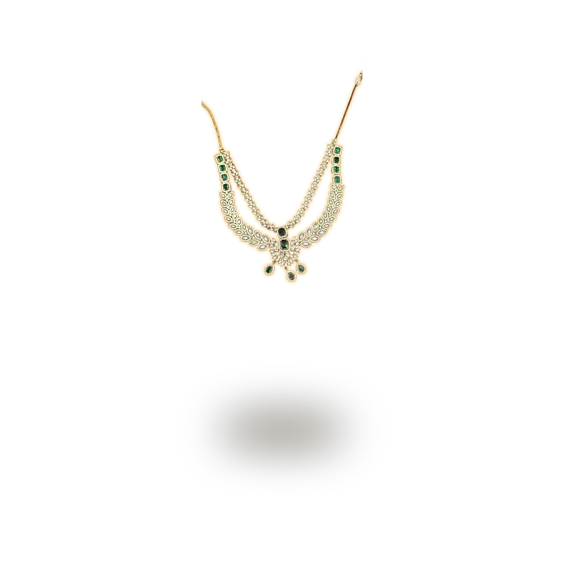 AD Leaf Emerald Necklace